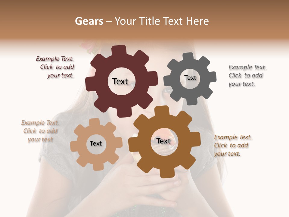 Eyes Closeup Happy PowerPoint Template