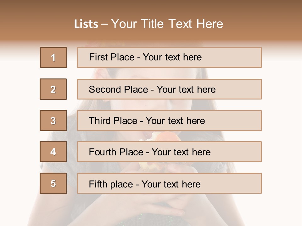 Eyes Closeup Happy PowerPoint Template