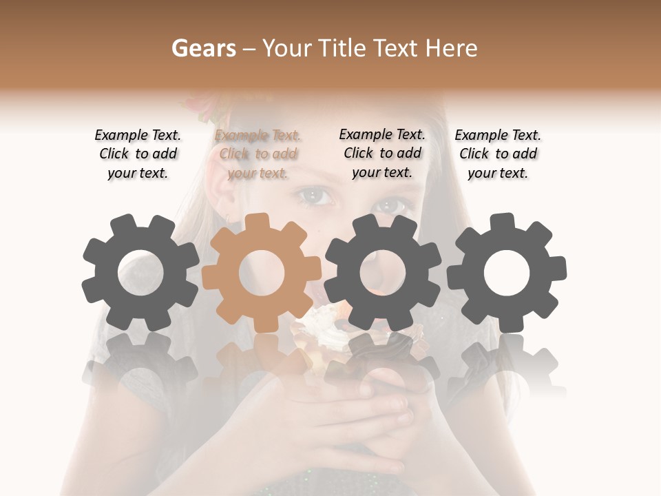 Eyes Closeup Happy PowerPoint Template