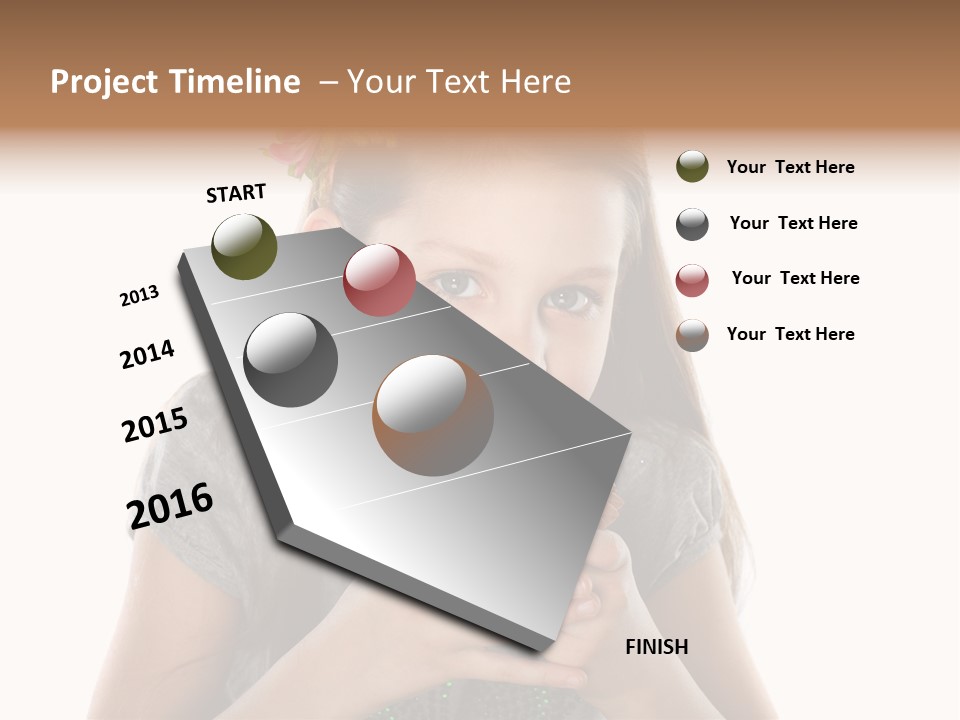 Eyes Closeup Happy PowerPoint Template