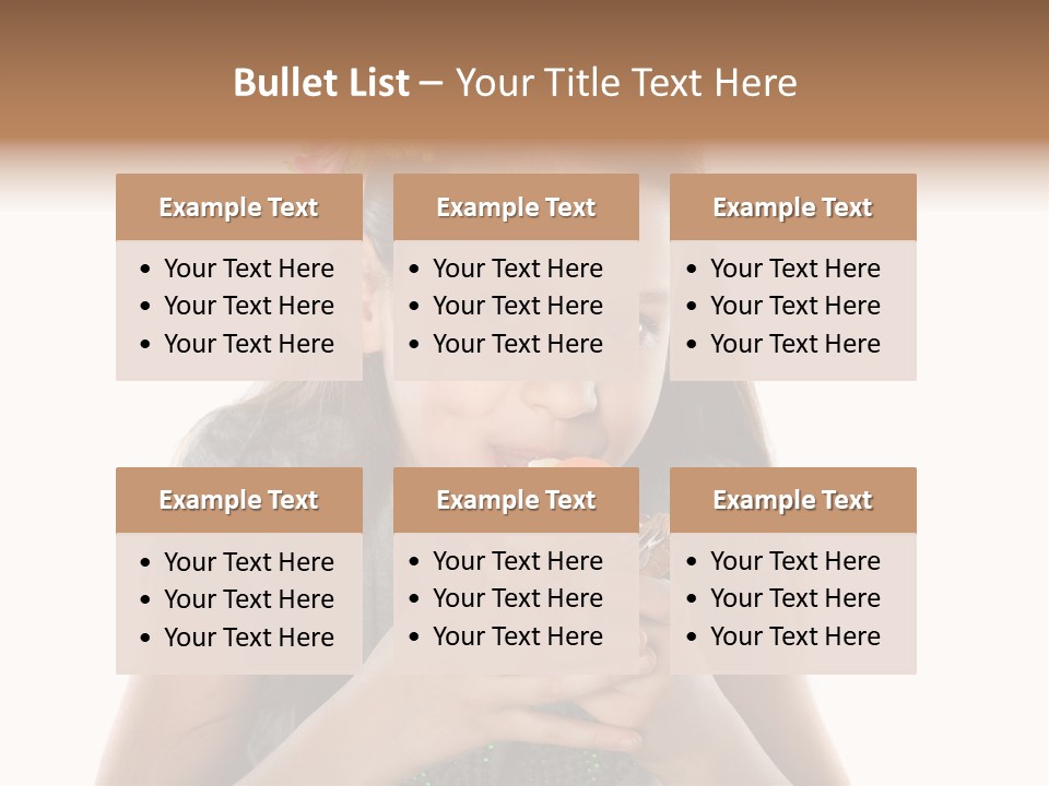 Eyes Closeup Happy PowerPoint Template