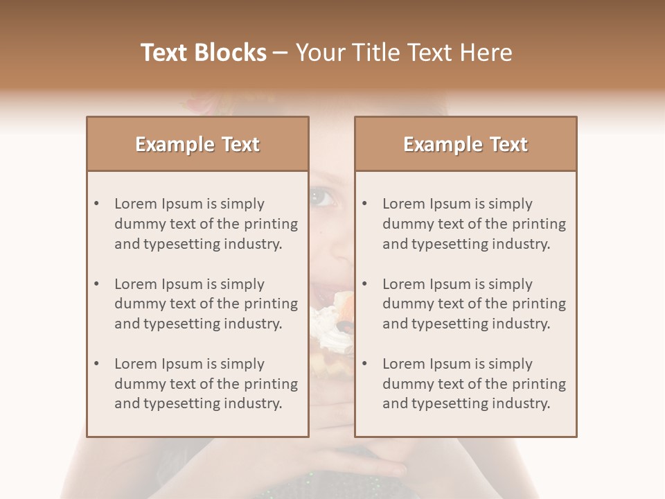 Eyes Closeup Happy PowerPoint Template