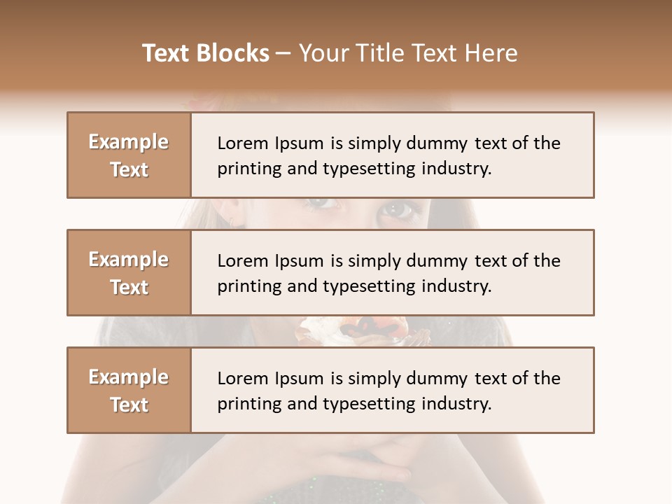 Eyes Closeup Happy PowerPoint Template