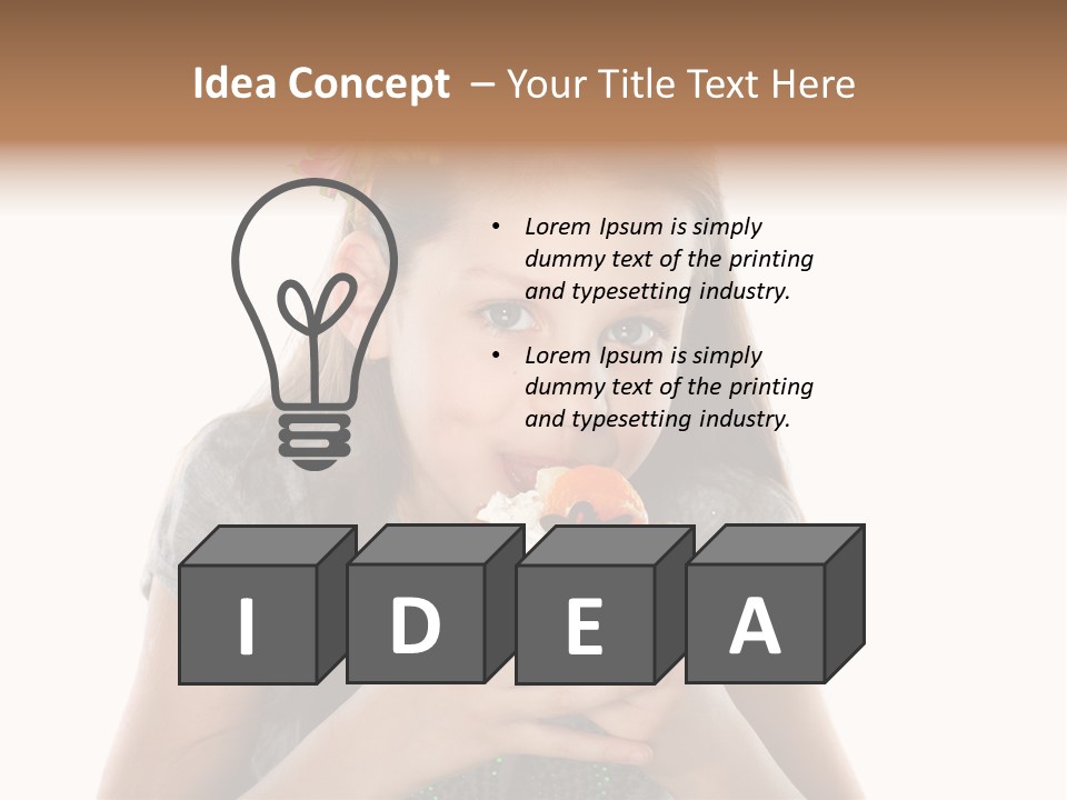 Eyes Closeup Happy PowerPoint Template