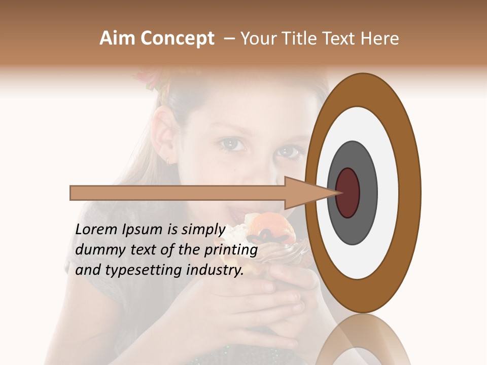 Eyes Closeup Happy PowerPoint Template