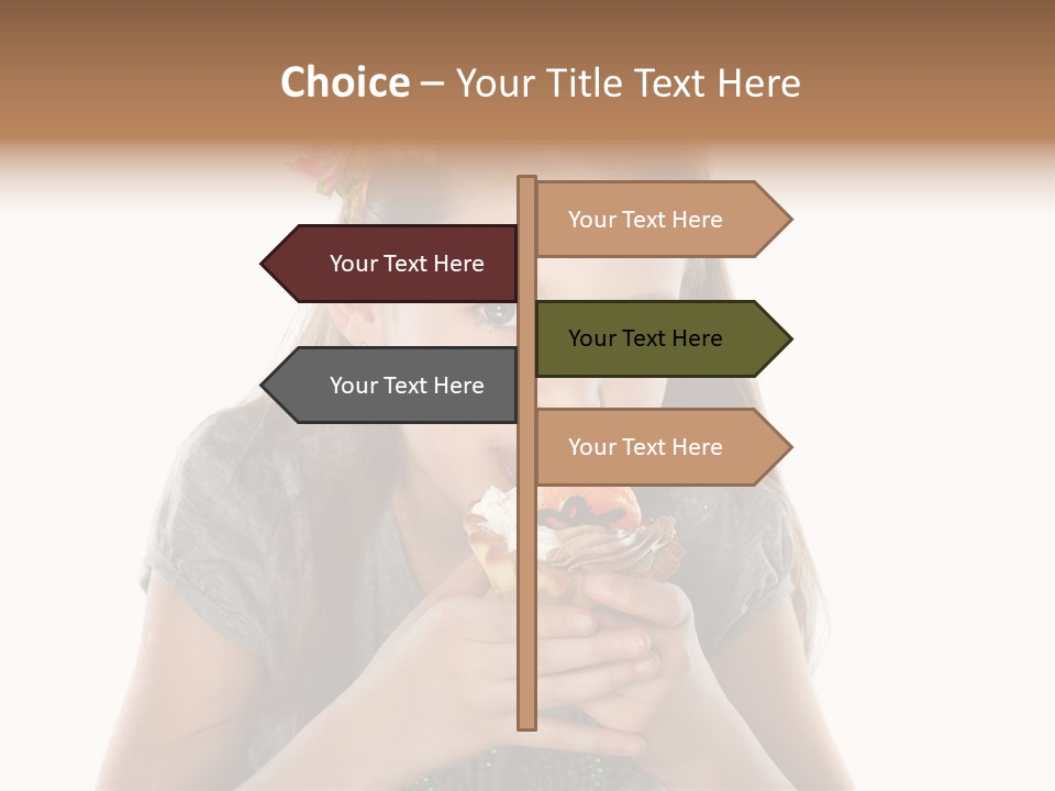 Eyes Closeup Happy PowerPoint Template