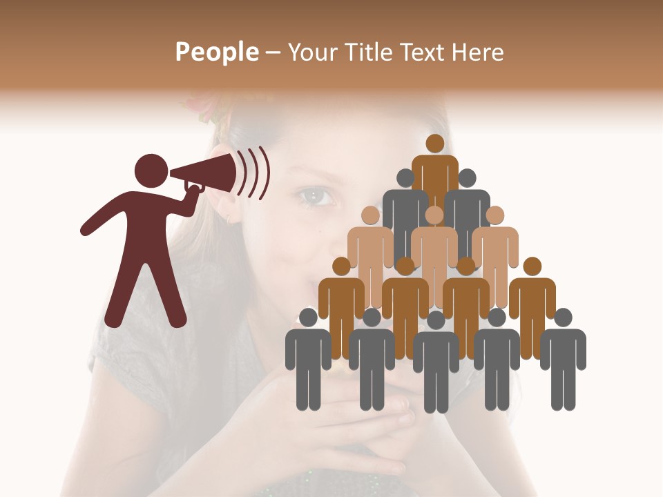 Eyes Closeup Happy PowerPoint Template