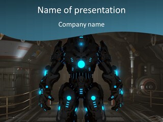 Sci Cyber Android PowerPoint Template