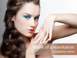 Glamor European Female PowerPoint Template