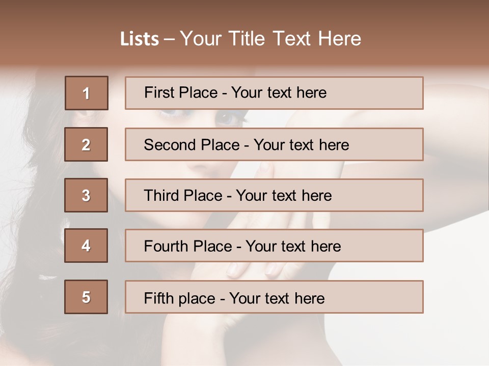 Glamor European Female PowerPoint Template