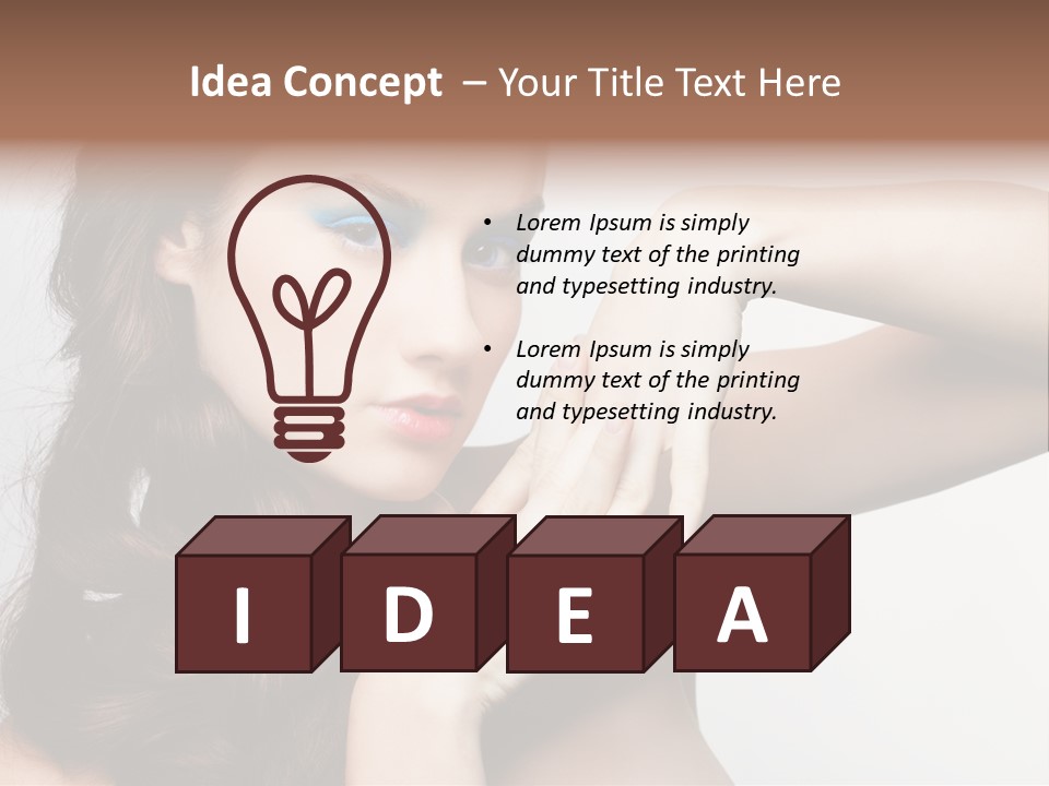 Glamor European Female PowerPoint Template