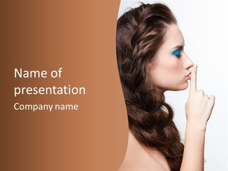 Skincare Braid Gesture PowerPoint Template