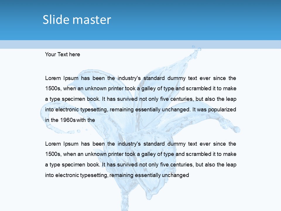 Drops Wave Water PowerPoint Template