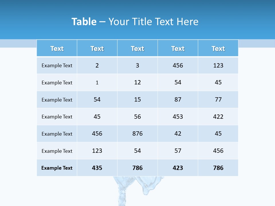 Drops Wave Water PowerPoint Template