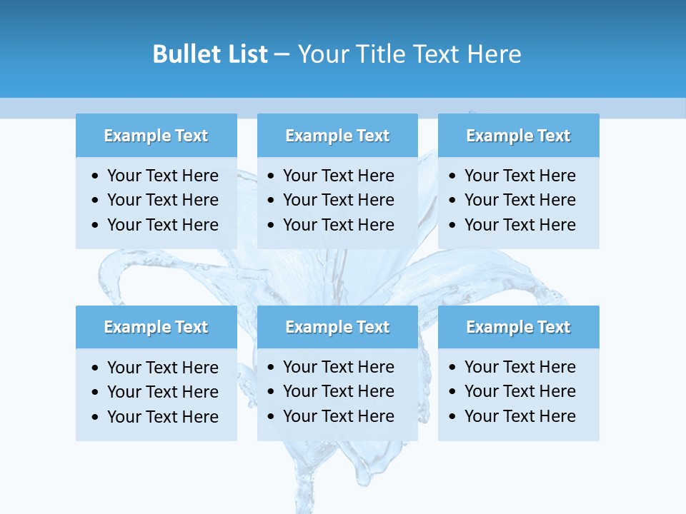 Drops Wave Water PowerPoint Template