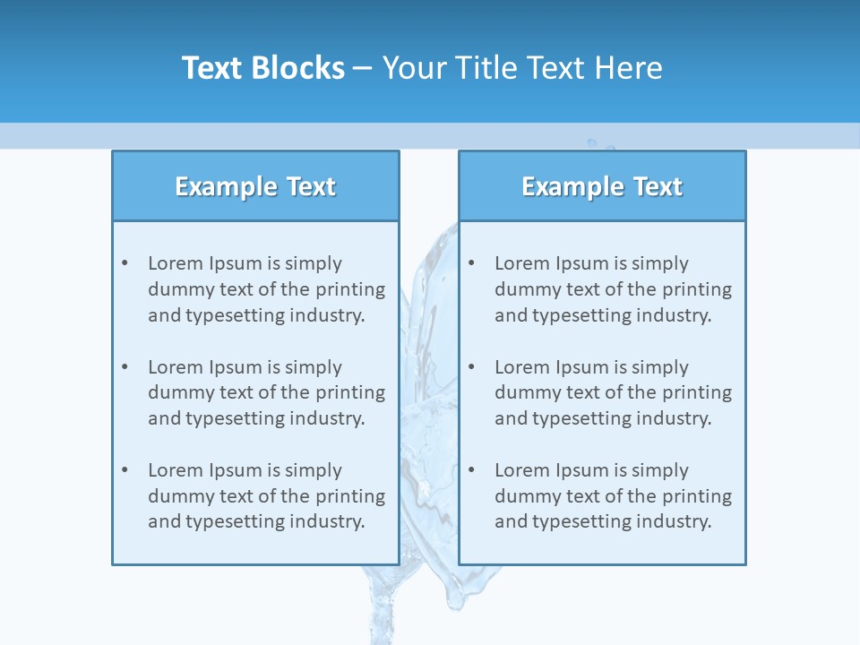 Drops Wave Water PowerPoint Template