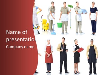 Isolated Manager Woman PowerPoint Template