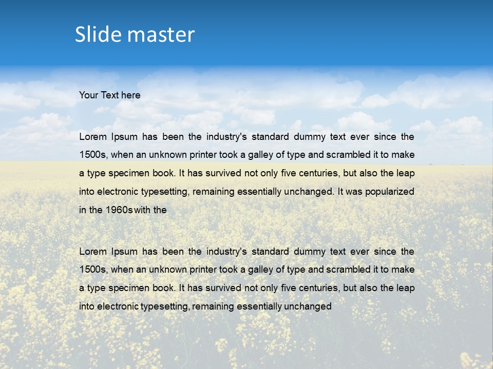 Sunshine Color Ecology PowerPoint Template