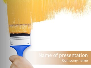 Sale Paintbrush Drop PowerPoint Template