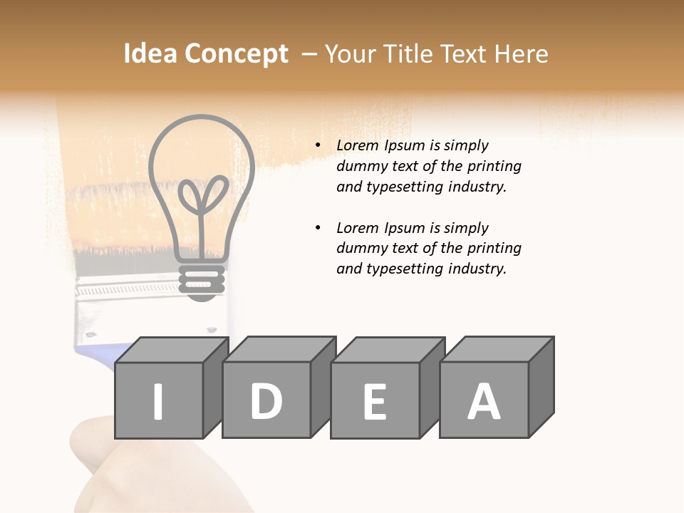 Sale Paintbrush Drop PowerPoint Template