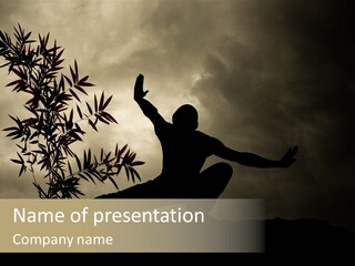 Spiritual Bamboo Defend PowerPoint Template