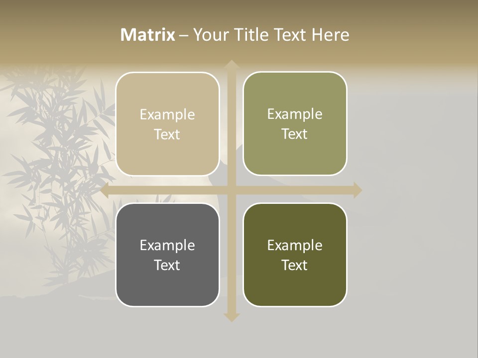 Spiritual Bamboo Defend PowerPoint Template