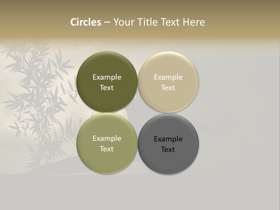 Spiritual Bamboo Defend PowerPoint Template