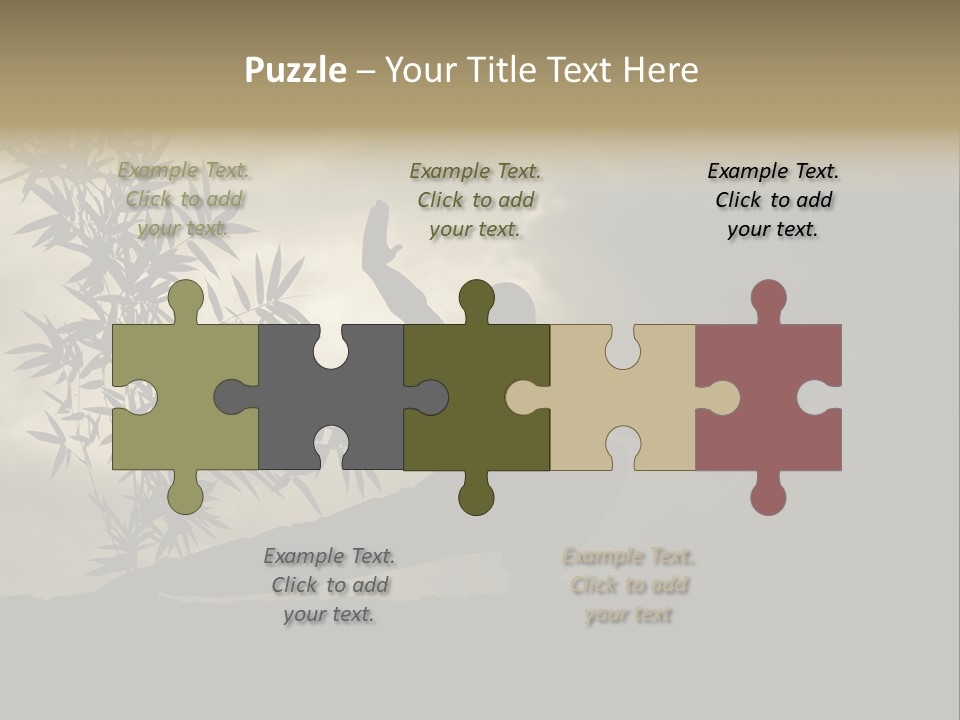 Spiritual Bamboo Defend PowerPoint Template