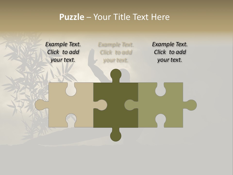 Spiritual Bamboo Defend PowerPoint Template