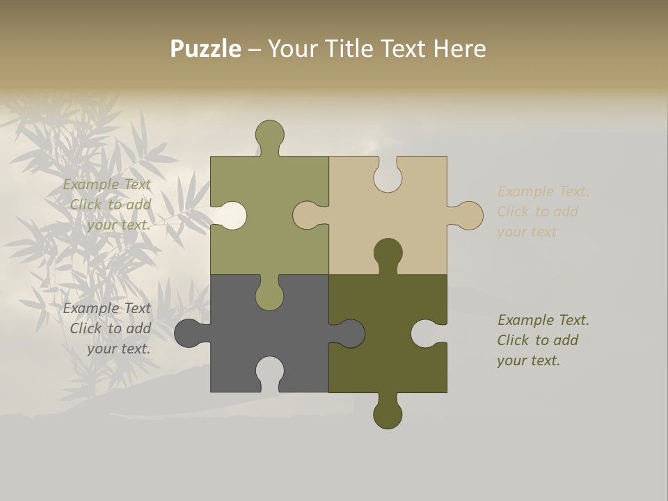 Spiritual Bamboo Defend PowerPoint Template