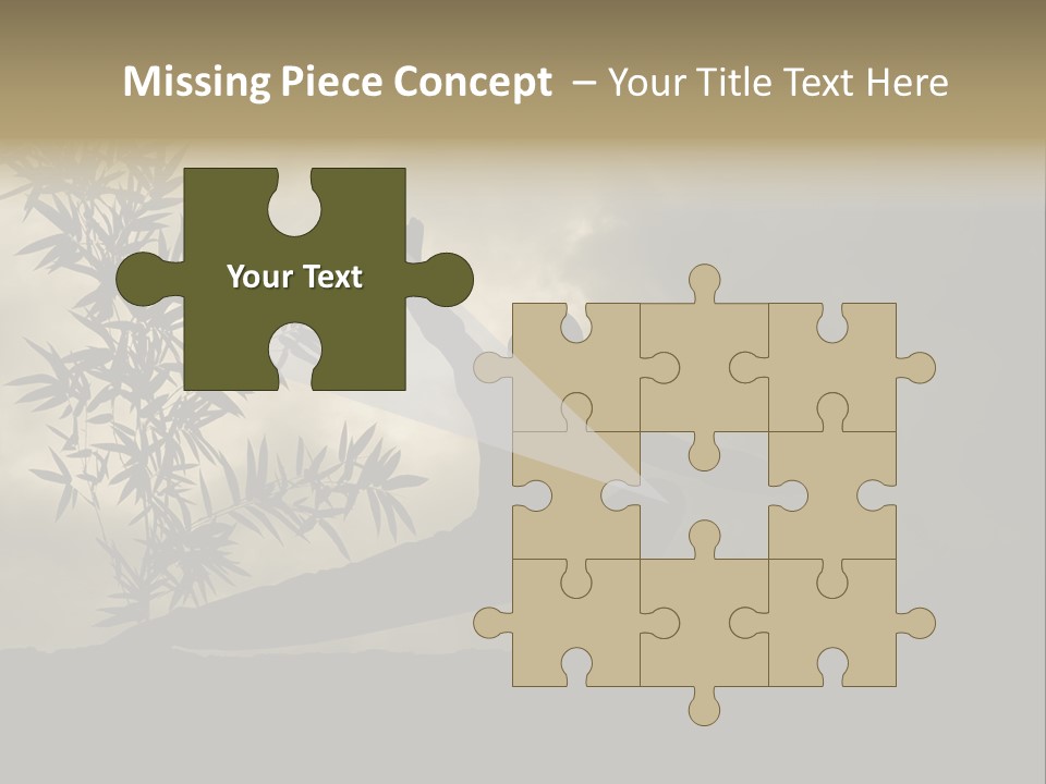 Spiritual Bamboo Defend PowerPoint Template