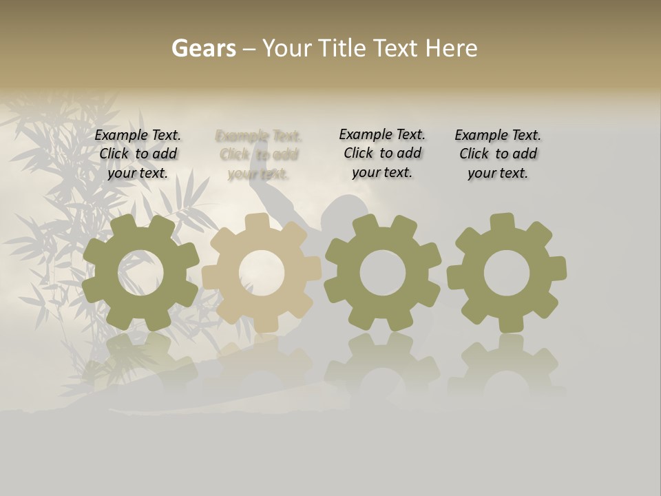 Spiritual Bamboo Defend PowerPoint Template