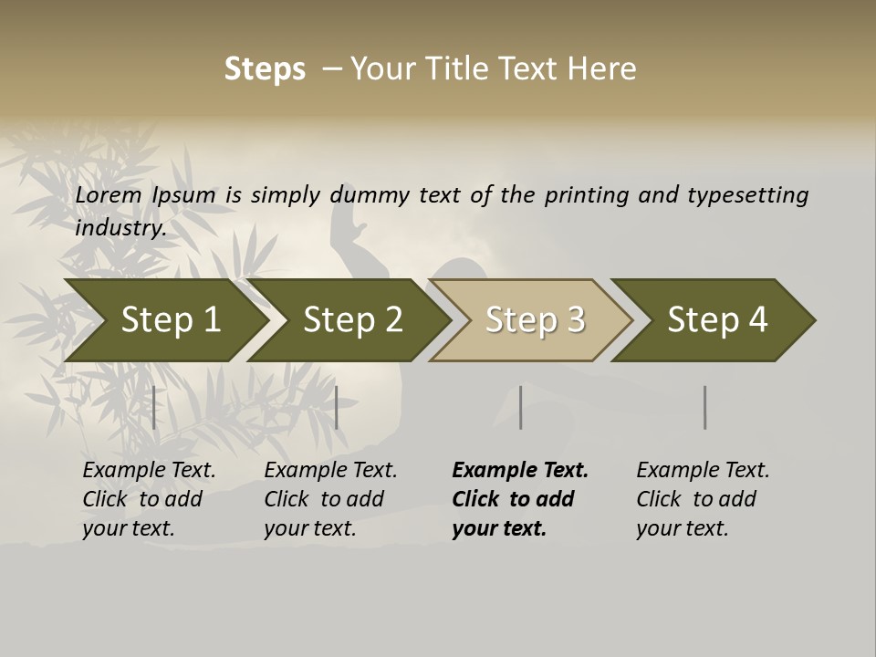 Spiritual Bamboo Defend PowerPoint Template