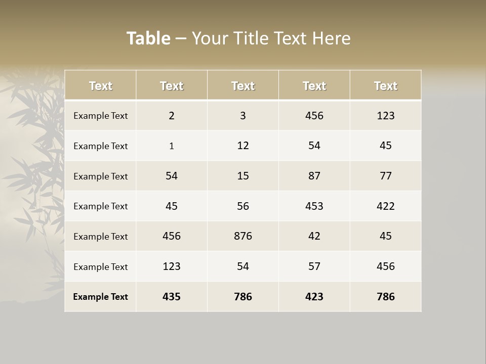 Spiritual Bamboo Defend PowerPoint Template