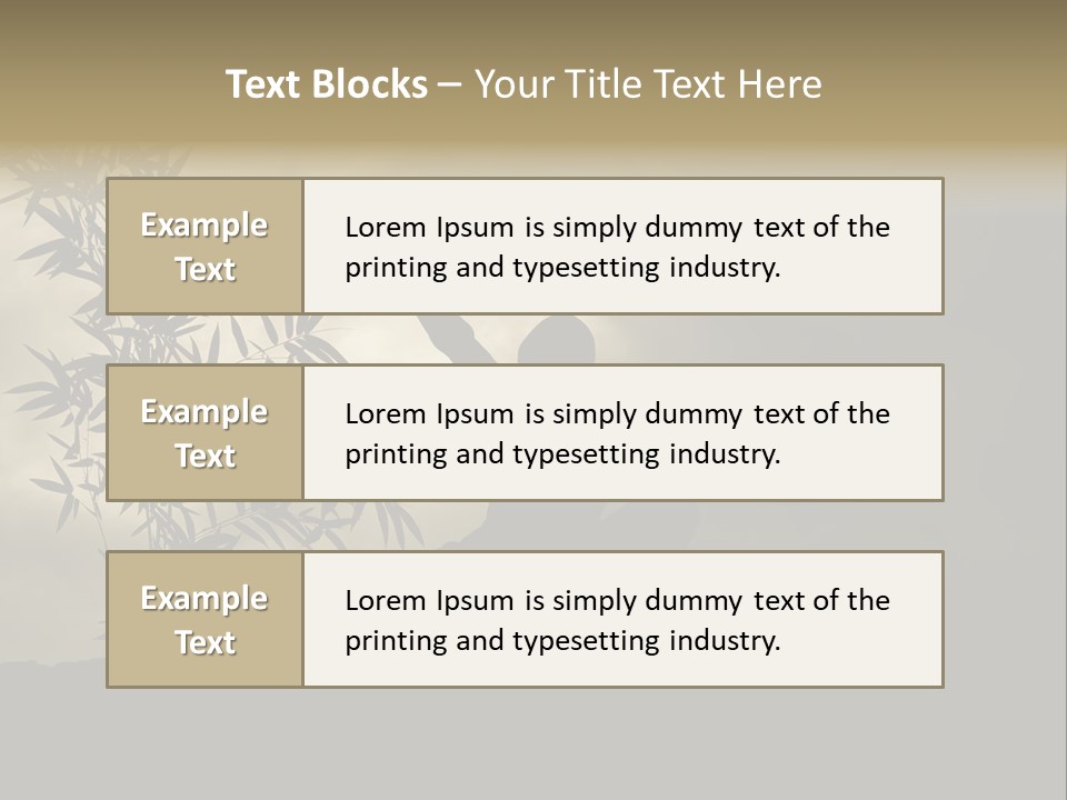 Spiritual Bamboo Defend PowerPoint Template