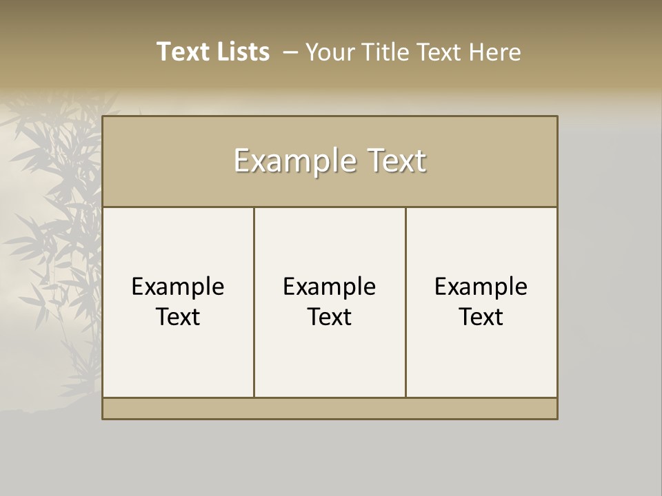Spiritual Bamboo Defend PowerPoint Template