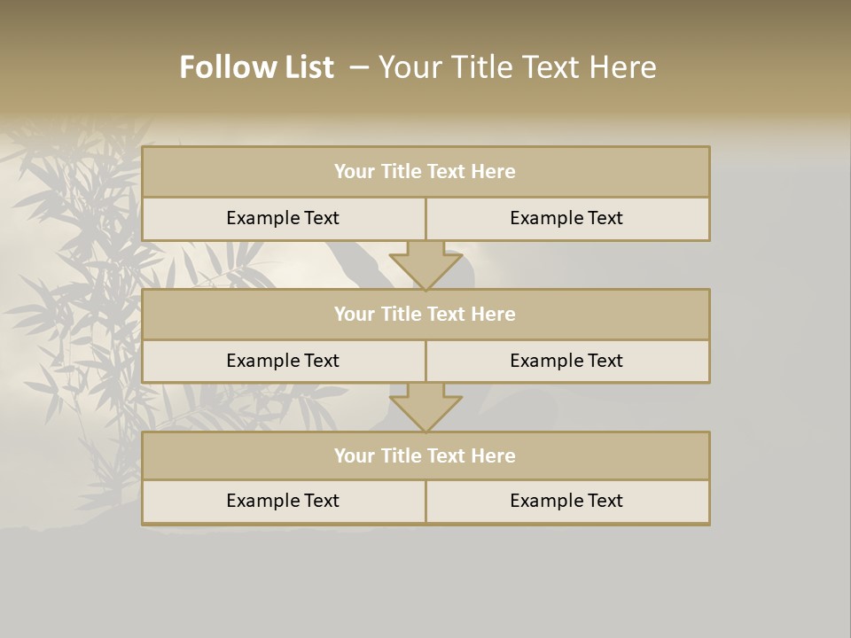 Spiritual Bamboo Defend PowerPoint Template