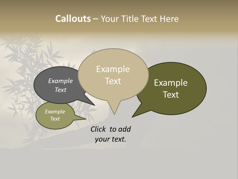 Spiritual Bamboo Defend PowerPoint Template