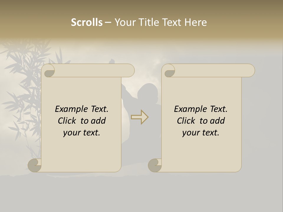 Spiritual Bamboo Defend PowerPoint Template