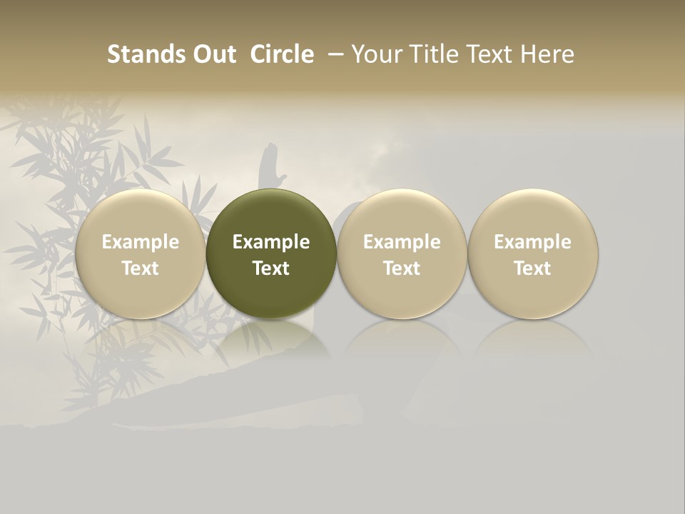 Spiritual Bamboo Defend PowerPoint Template