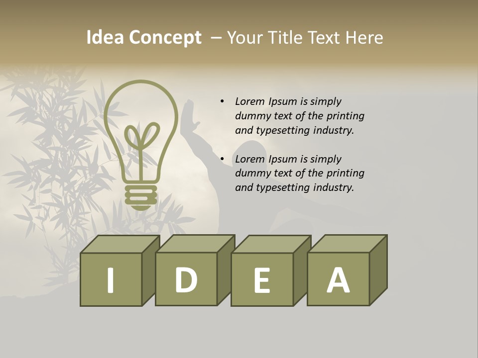 Spiritual Bamboo Defend PowerPoint Template