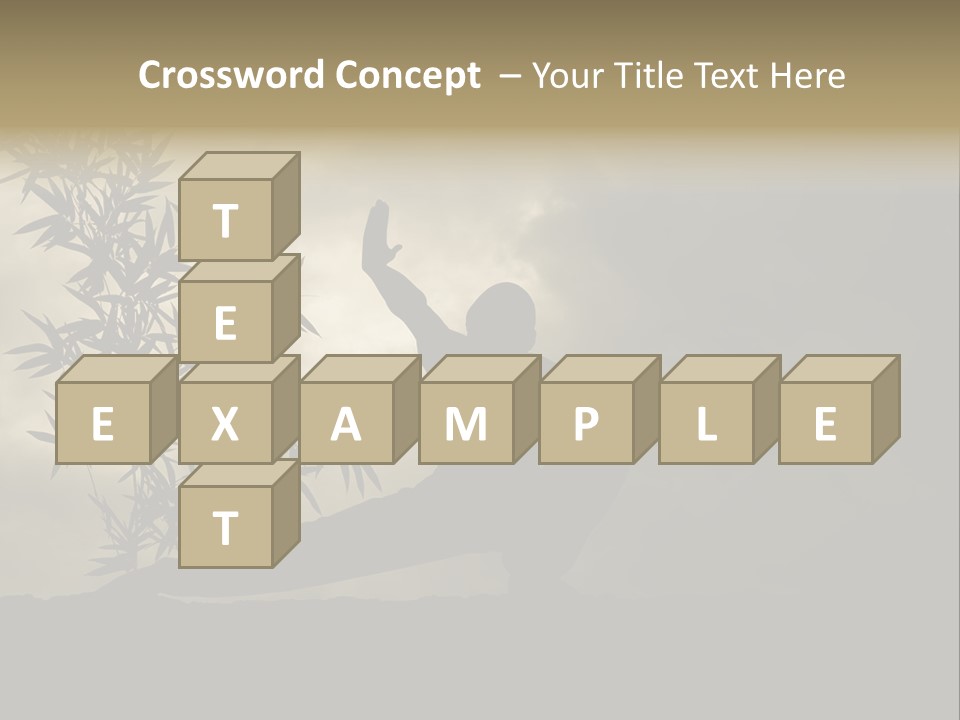 Spiritual Bamboo Defend PowerPoint Template