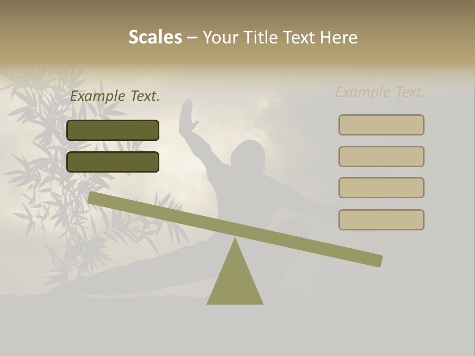 Spiritual Bamboo Defend PowerPoint Template