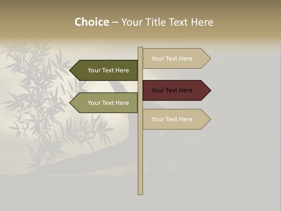 Spiritual Bamboo Defend PowerPoint Template