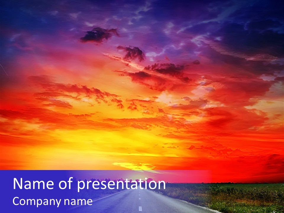 Grass Blur Middle PowerPoint Template