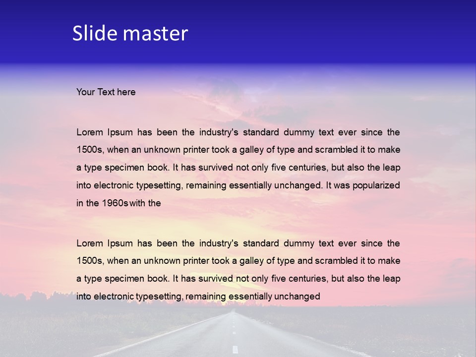 Grass Blur Middle PowerPoint Template