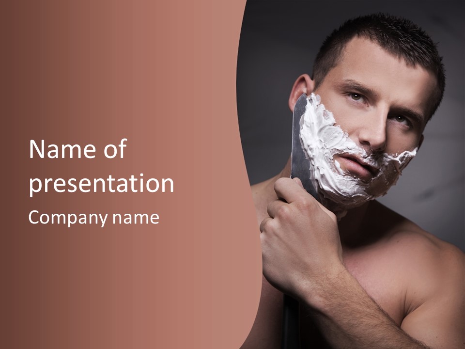 Clean Male Groom PowerPoint Template