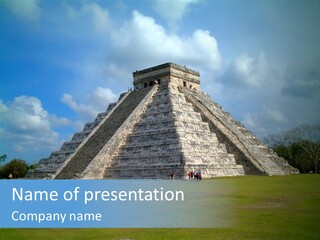 America Remains Chichen Itza PowerPoint Template