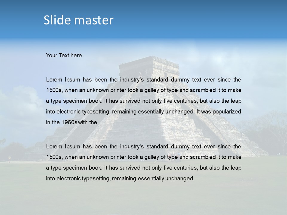 America Remains Chichen Itza PowerPoint Template
