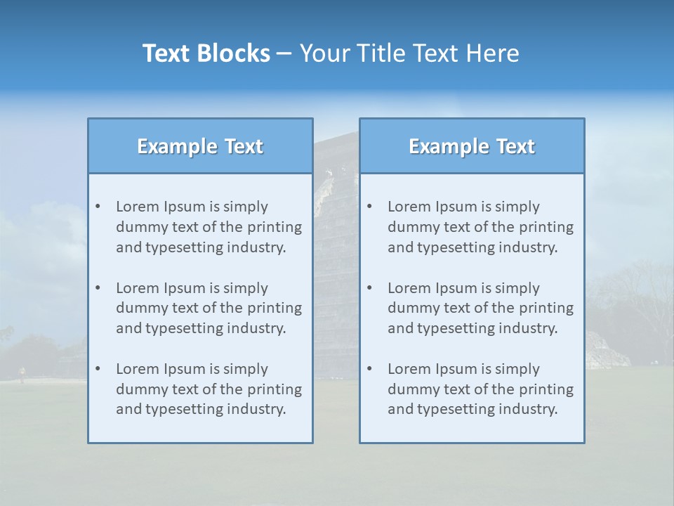 America Remains Chichen Itza PowerPoint Template